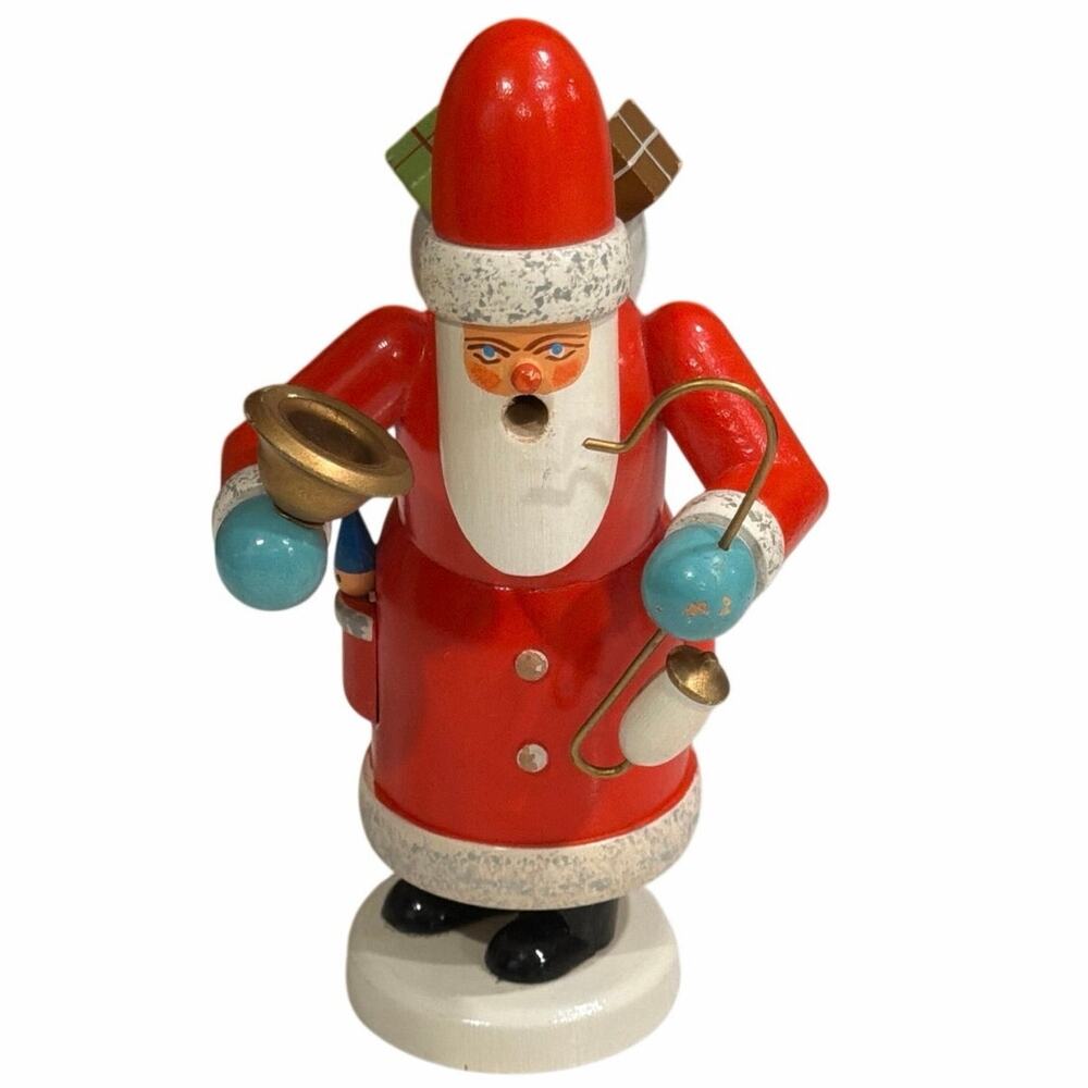 Vintage German Erzgebirge wooden incense smoker or Räuchermann